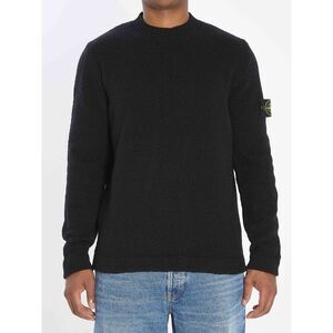Stone Island Men Crew Neck Sweater With Brushed Texture.